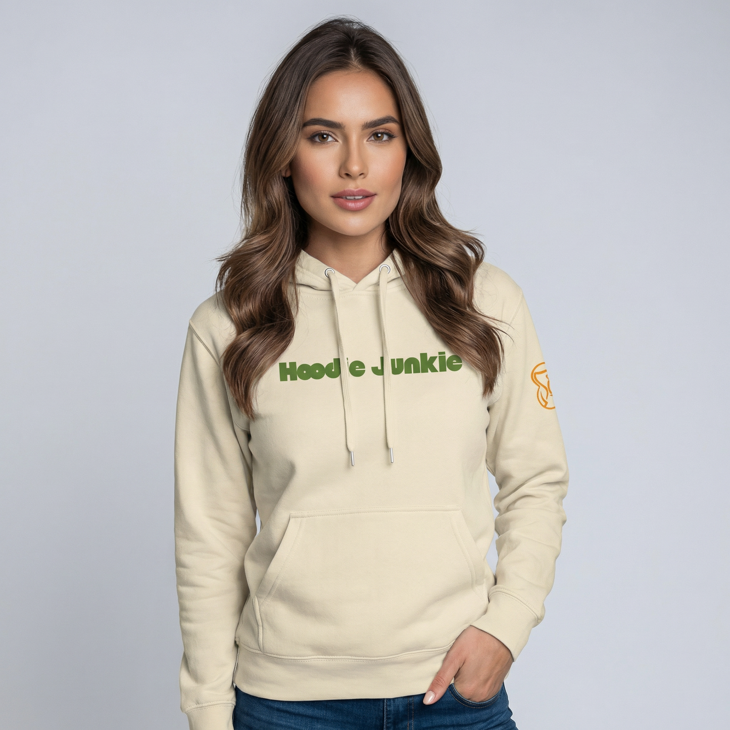 Unisex Hoodie-Center Chest-Green