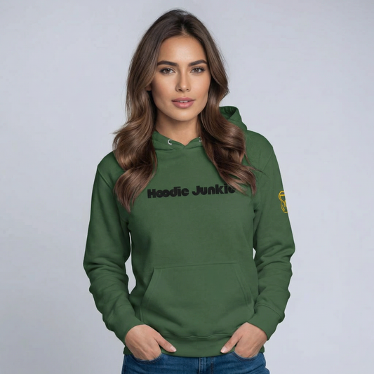 Unisex Hoodie-Center Chest-Black