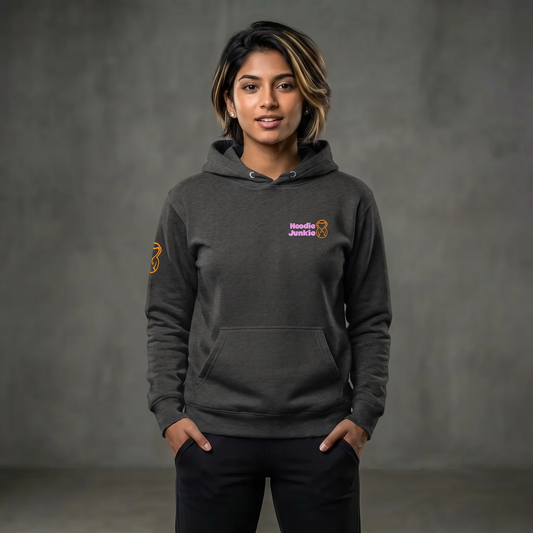 Unisex Hoodie-Left Chest-Pink