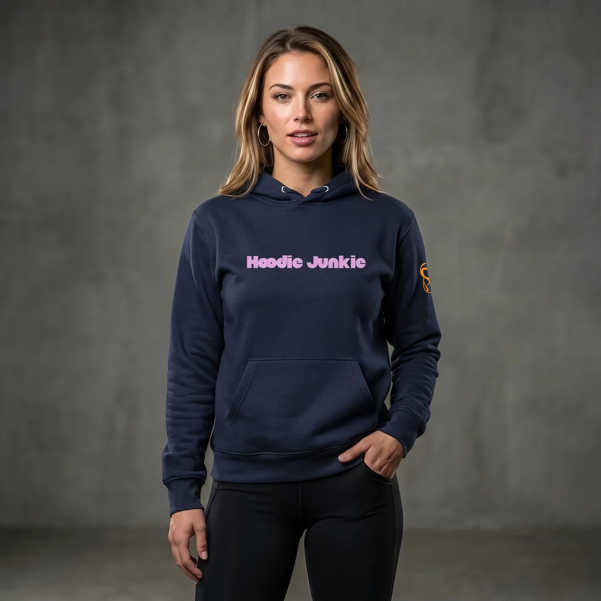 Unisex Hoodie-Center Chest-Pink