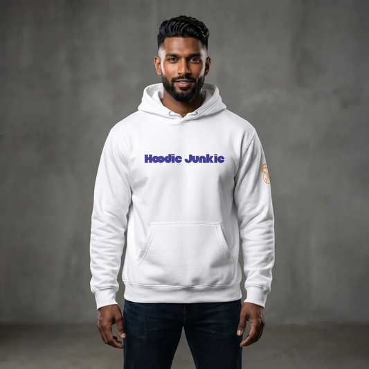Unisex Hoodie-Center Chest-Blue