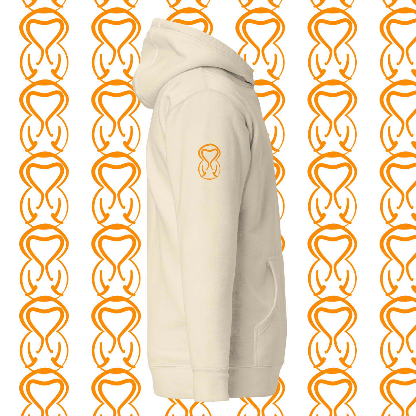 Unisex Hoodie-Left Chest-Pink