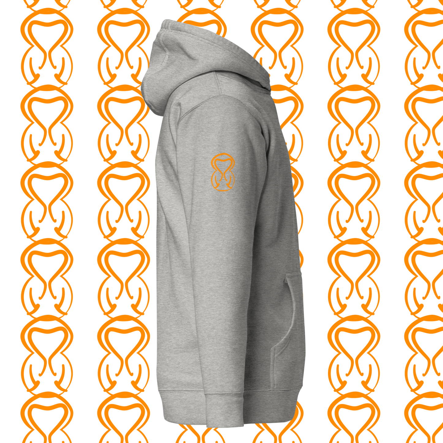 Unisex Hoodie-Left Chest-Pink