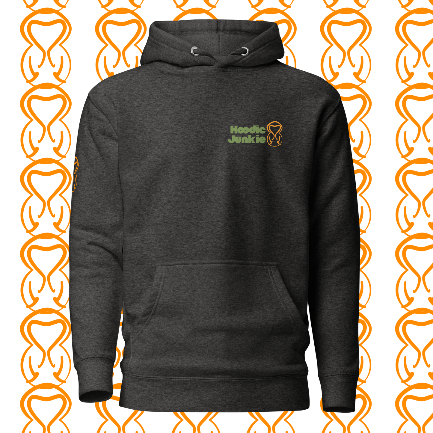 Unisex Hoodie-Left Chest-Green