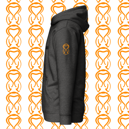 Unisex Hoodie-Center Chest-Black