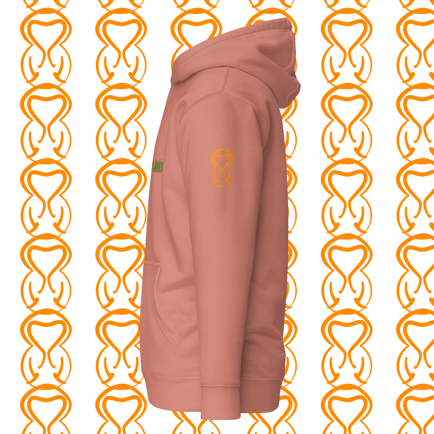Unisex Hoodie-Center Chest-Green