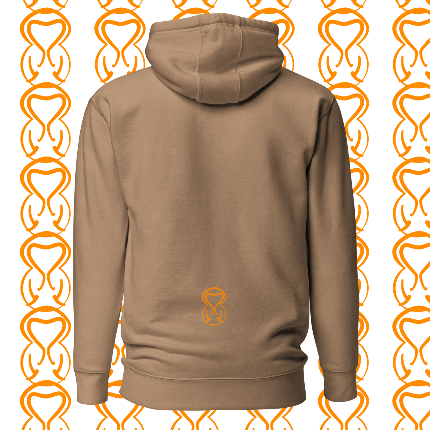 Unisex Hoodie-Center Chest-Black