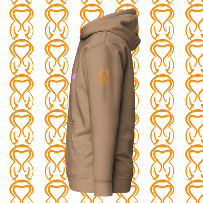Unisex Hoodie-Center Chest-Pink