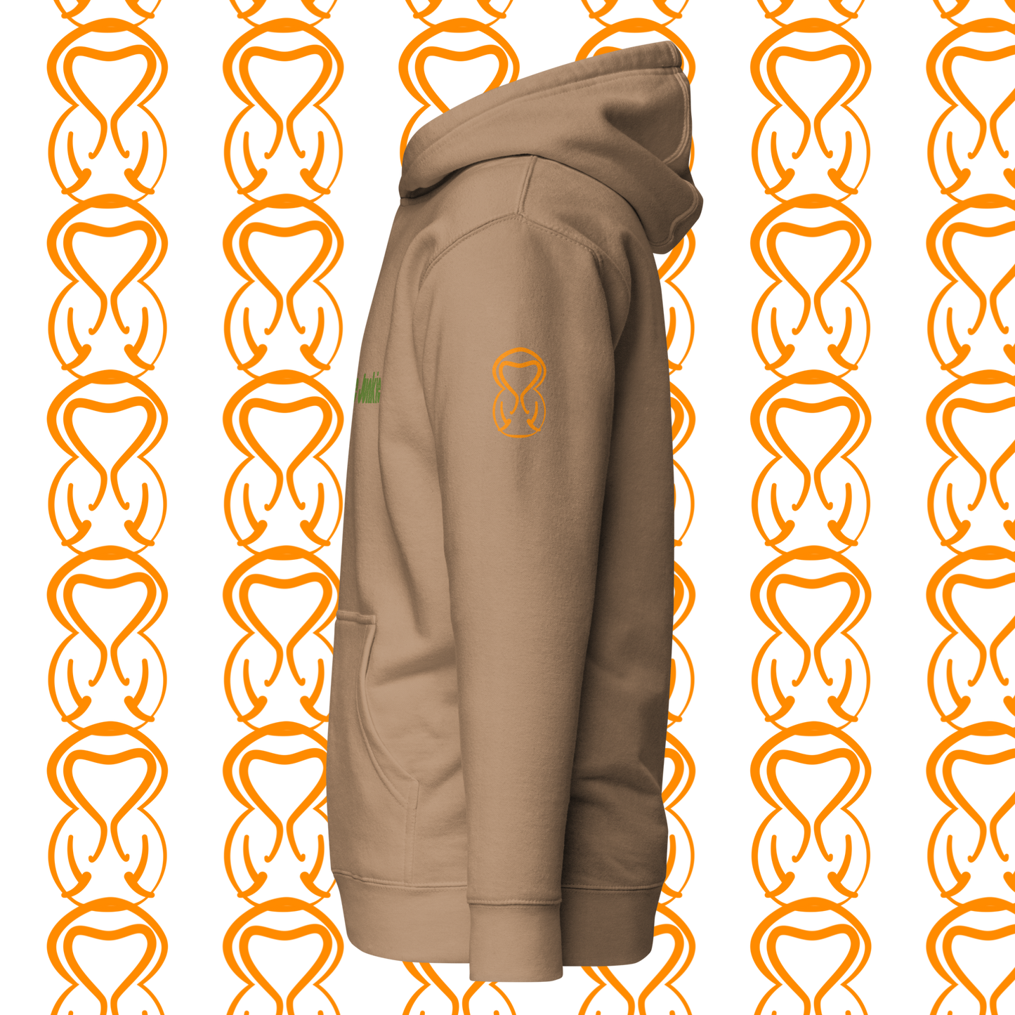 Unisex Hoodie-Center Chest-Green