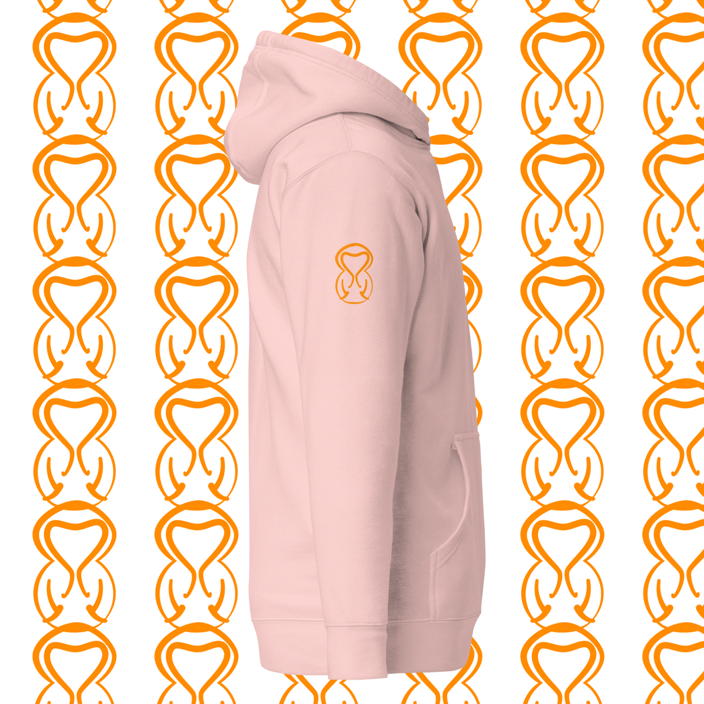 Unisex Hoodie-Left Chest-Pink