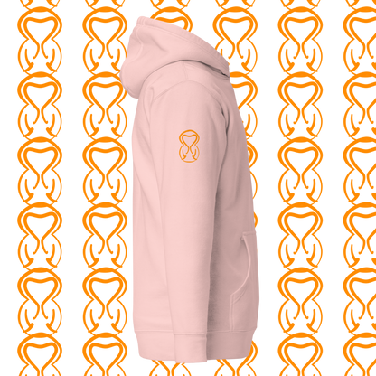 Unisex Hoodie-Left Chest-Pink