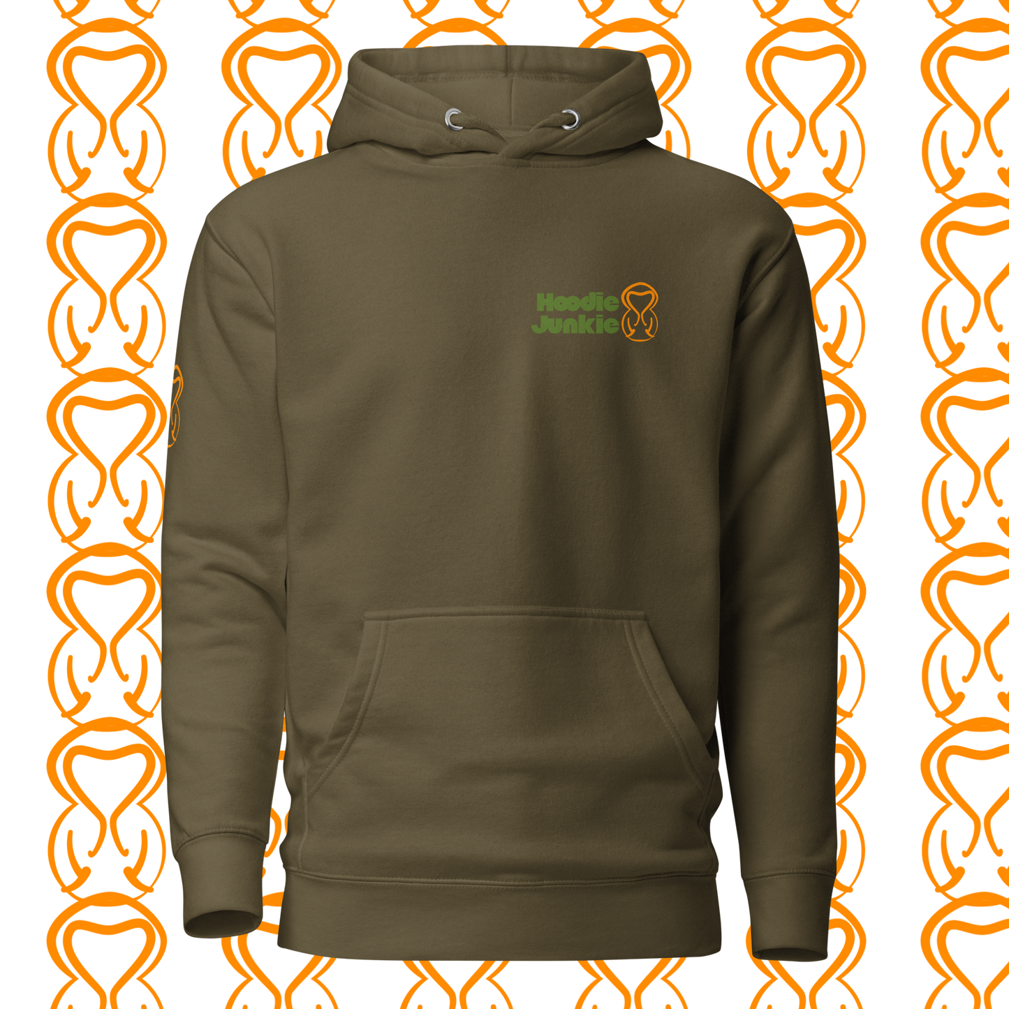 Unisex Hoodie-Left Chest-Green