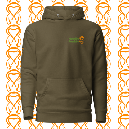 Unisex Hoodie-Left Chest-Green