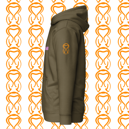 Unisex Hoodie-Center Chest-Pink