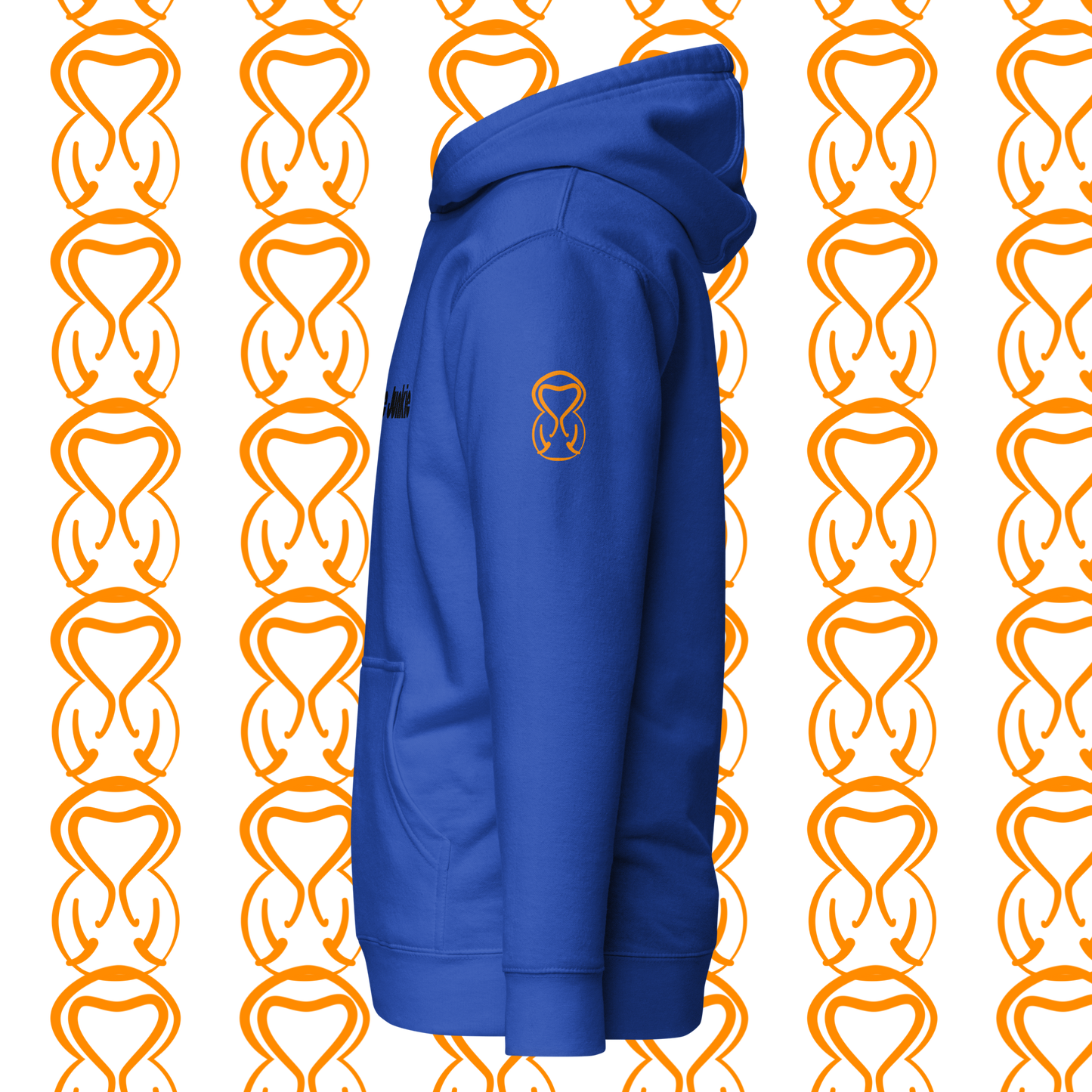 Unisex Hoodie-Center Chest-Black