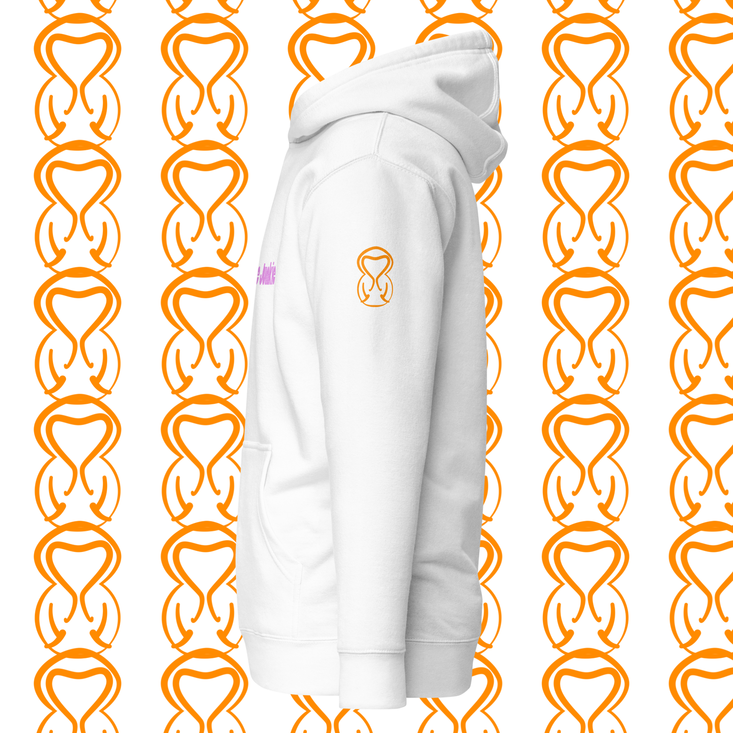 Unisex Hoodie-Center Chest-Pink